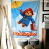 Paddington Bear Wall Tapestry Aesthetic Wall Hanging Printed Fabric Blanket Decorative Tapestries for Bedroom Living Room Home Decor