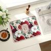Super Absorbent Draining Mat Flower Print Drain Pad Dinnerware Rug Dish Drying Mat  Table Decor