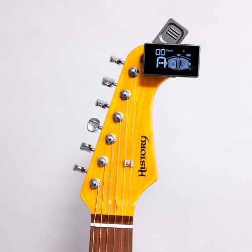 Louis LCT-Z II BLK Tuner klipsowy z ładowaniem USB typu C, Tryb strojenia dla początkujących, Kompatybilny z gitarami, basami i ukulele