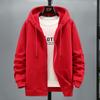 Plus Size Hoodie Men Autumn Winter Fleece-linedHoodies Solid Color Jacket Hoodies Big Size 12XL