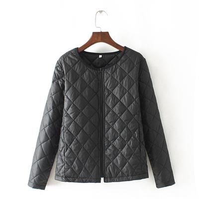 Женская осенне-зимняя свободная теплая куртка больших размеров с воротником-стойкой, легкая стеганая куртка