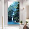 5D DIY Алмазная картина «Горы и текущая вода» Набор для вышивки крестом Мозаика Алмазная вышивка Полный круглый/квадратный дрель Украшение дома