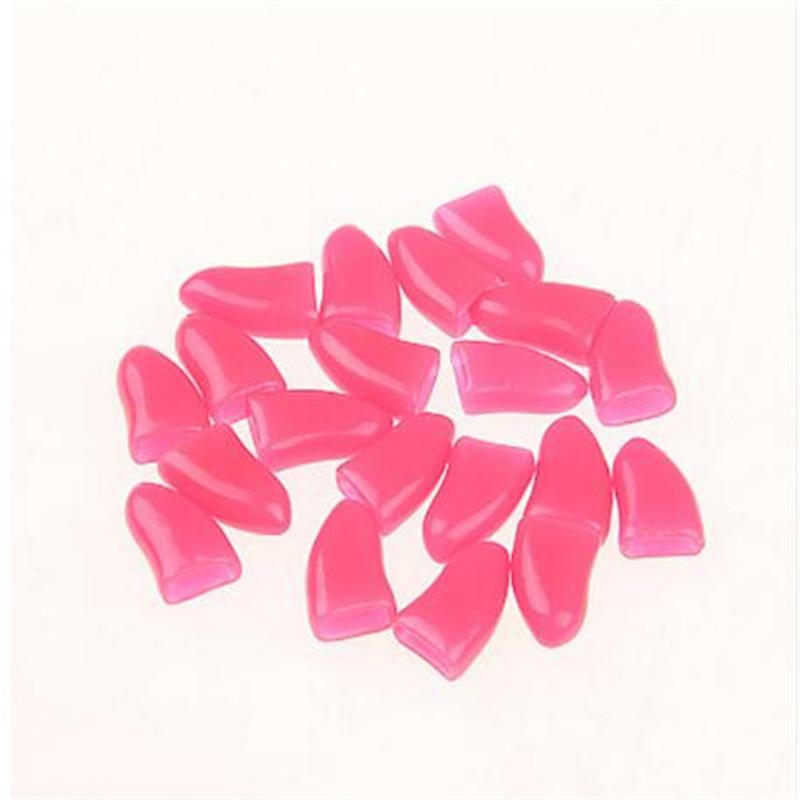 20 шт./лот, защита пола для пальцев домашних собак, колпачки для когтей, мягкие колпачки для лап + клейкие принадлежности для домашних животных