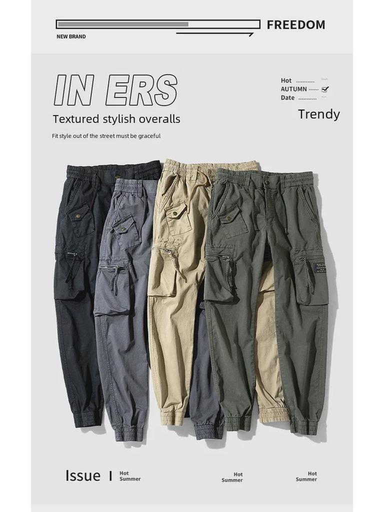 Men's Retro Slim-Fit Overalls: Casual Loose High-End Trousers