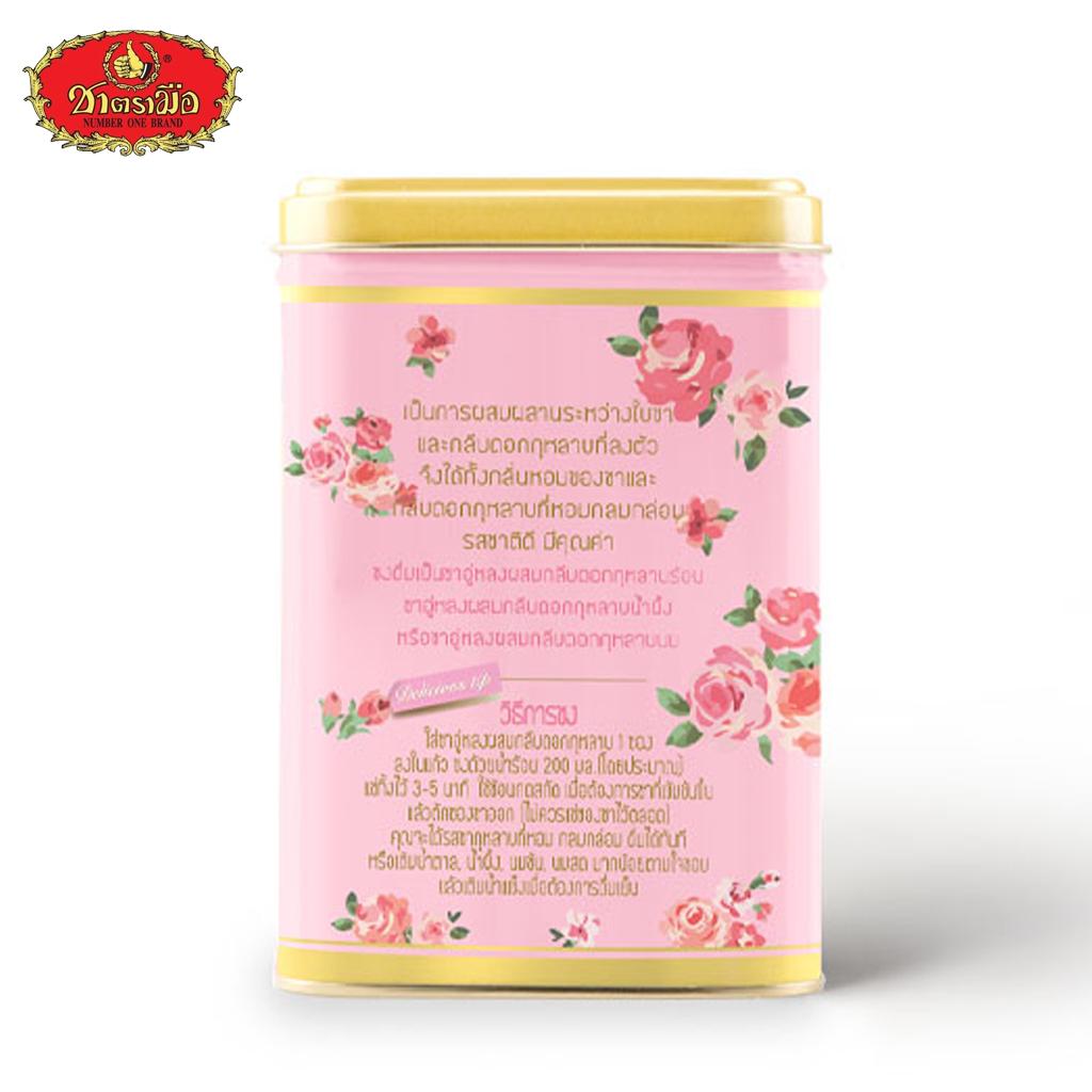 ChaTramue Rose Tea Original Sachet Packed In Can 10 Sachets - Thai