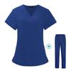 Medical Nurse Hospital Short Sleeved Long Pants Comfortable 2-piece Set Operating Room Uniforms Women Scrubs Clothes