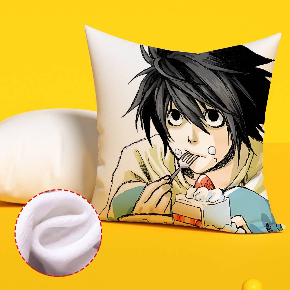 Крутая наволочка H-Death Note, чехол для подушки, мягкий милый чехол для диванной подушки, полиэстер на молнии