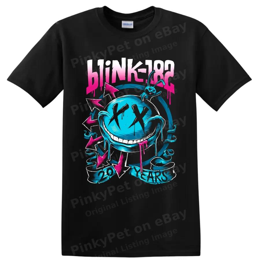 Blink 182 Punk Rock Band Globe Arrows 20 Years T Shirt Graphic Tee For Punk Fans