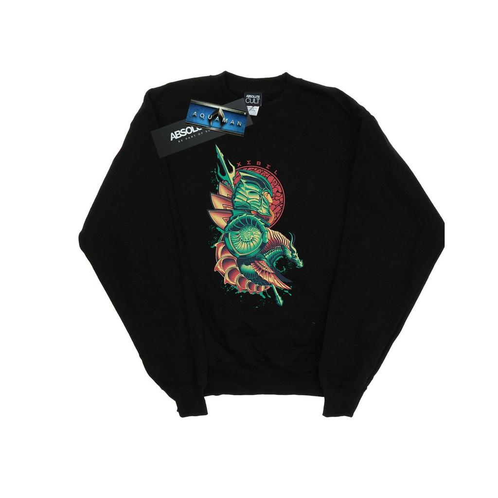 DC Comics Mens Aquaman Xebel Crest Sweatshirt