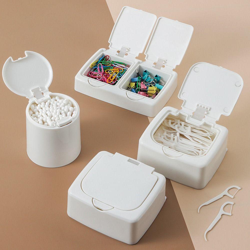 Storage Cotton Swab Holder Cosmetic Cotton Storage Box Toothpick Dispenser Desktop Organizer