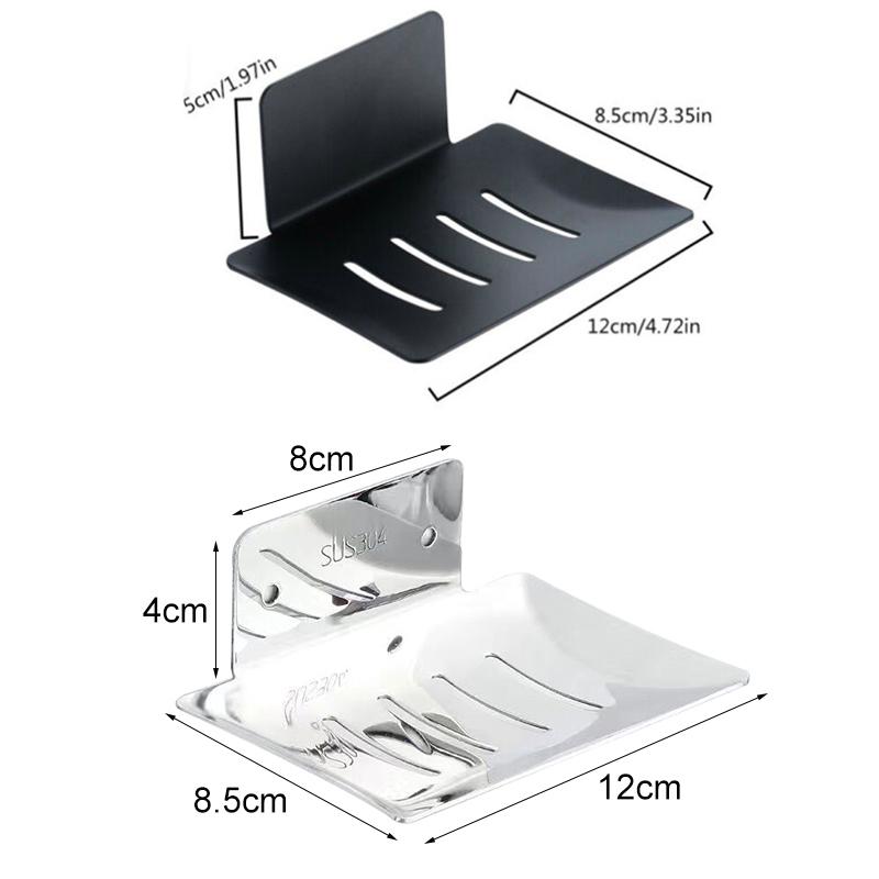 Держатель для мыльницы без сверления, настенный, губка для ванной комнаты, органайзер для кухни, металл