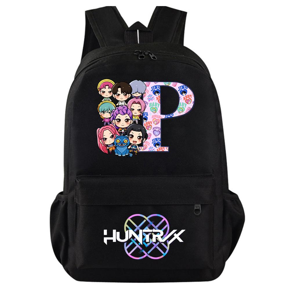 26 Буква английского алфавита Kpop Охотники на демонов Принт Рюкзак для подростка Студента Девушки Мальчика Ранец Школьная сумка Женская Большая вместимость Дорожная сумка Детский подарок Рюкзак