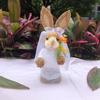 Cute High-25cm Straw Rabbits DIY Handmade Landscape Rabbit Statue Photography Props Gift Rabbit Decoration Garden Balcony