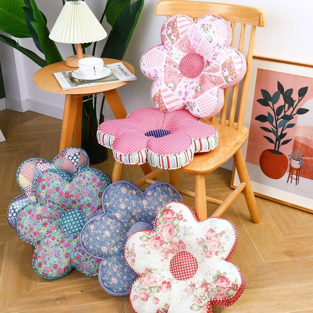 Корейская подушка с цветком сливы: Подушка для сна из 100% хлопка для офиса и спальни