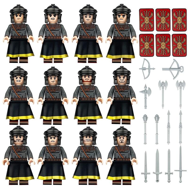 2025 Medieval Knight Roman Soldiers Military Rome Infantry Centurion Set Min Figures Accessories Brick Building Blocks Toy