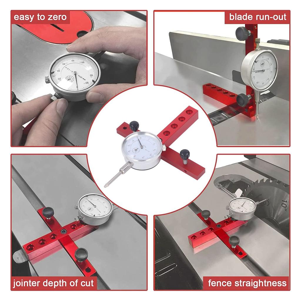 Adjustable Machinery Tool Alignment System 0.01in To 1in Hand Tool Table Saw Gauge Table Saw  Indicator 0.001in Accuracy