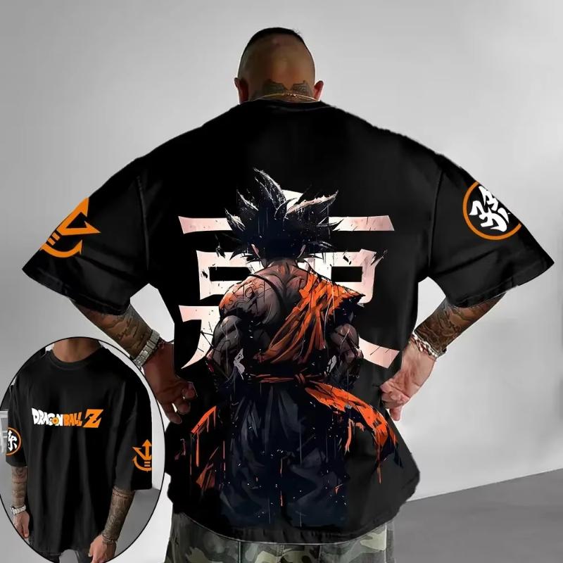 Dragon Ball 2025 Summer Japanese Anime Goku Tshirt Cotton Y2K Harajuku Mens Womens Pure Cotton Tshirt Clothing