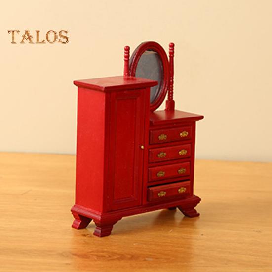 Мини-комод для кукольного домика, винтажный миниатюрный комод с ящиками, мини-мебель, туалетный столик для декора спальни кукольного домика