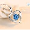 Fashion Love Necklace Zircon Heart Crystal Pendant Necklace for Women Wedding Engagement Jewelry Banquet Anniversary Gift