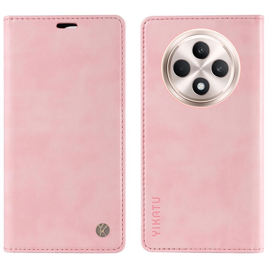 For Oppo Reno12 F 4G Case Wallet Litchi Grain Leather Phone Cover Magnetic Auto-Absorbed
