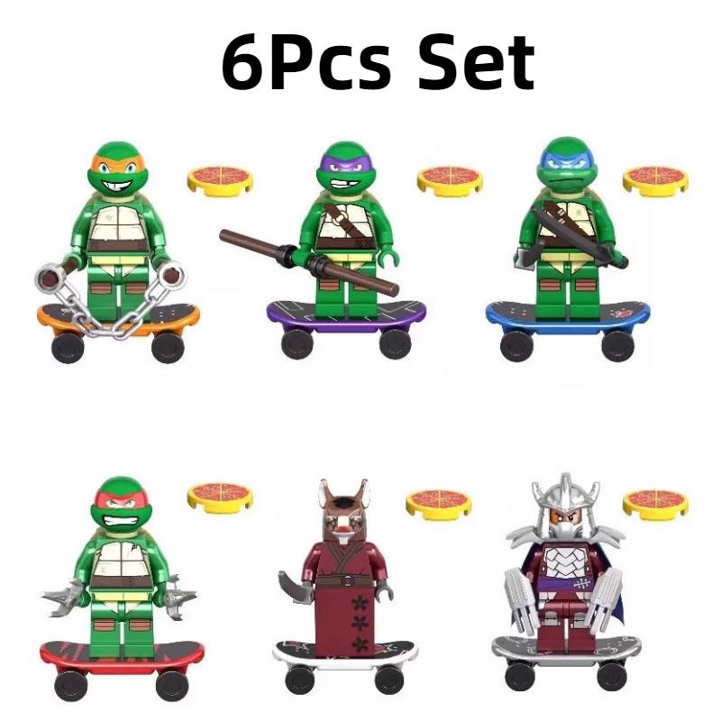 Ksz 723 Черепашки-ниндзя Dafengqi Новинка Миниатюрные строительные блоки Игрушка АБС-пластик Сделай сам Экспортный тип