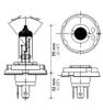 Hella H4 P45TTB Standard Halogen Bulb 12V 60/55W