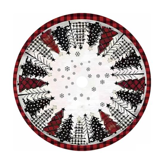 36-дюймовая юбка для рождественской елки, милый снеговик/гном, деревенская юбка для рождественской елки, зимний праздничный коврик для елки для украшения дома в помещении и на улице