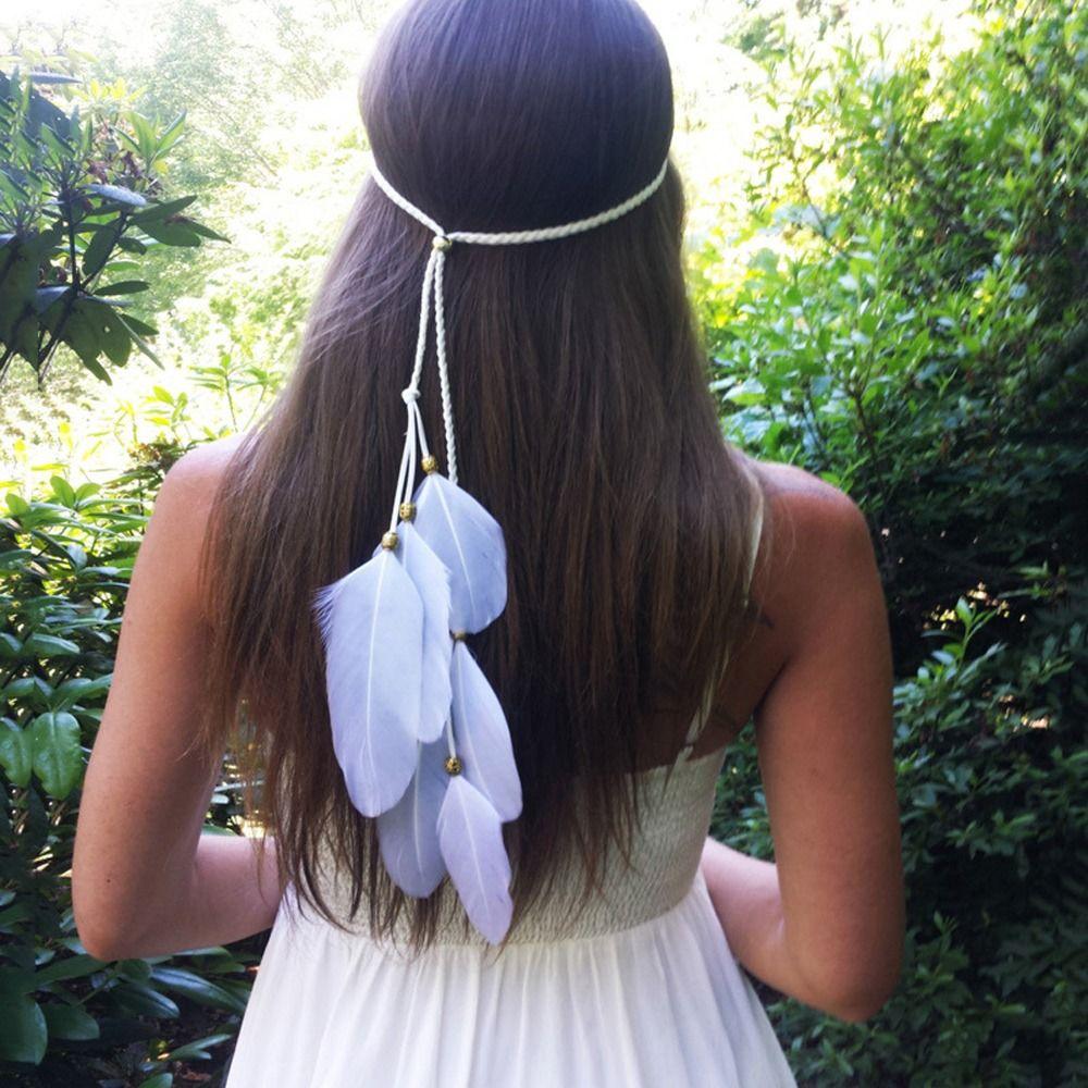 Стильный головной убор с перьями павлина, повязка на голову с перьями, индийские аксессуары для волос, женские повязки для волос с кисточками