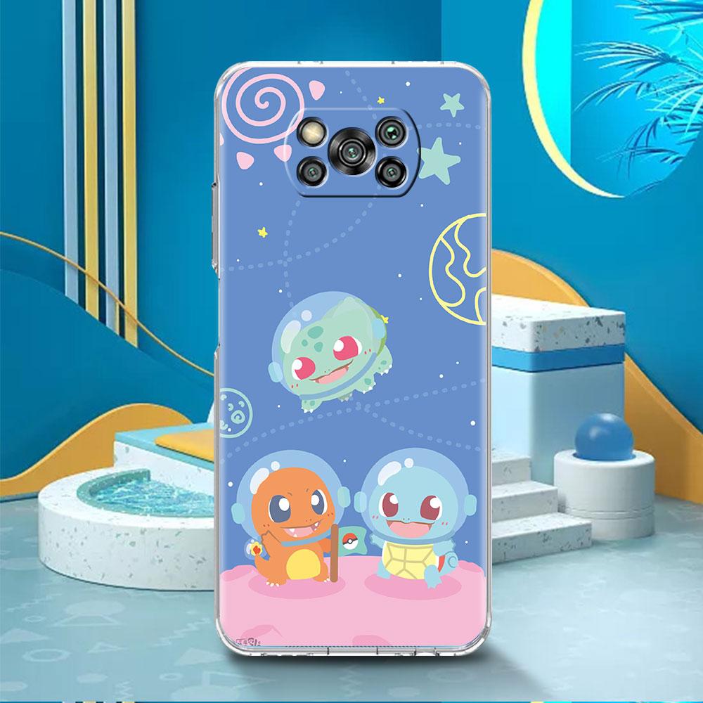 Cute Pokemon EEvee Clear Case For Xiaomi Mi Poco X3 NFC F3 11T Pro 11 Lite 5G NE 12 M3 Note 10 10T 9T Silicone Phone Cover Funda