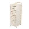 4 Tier Storage Bin with Roller Wheels Large Capacity Handcart Storage Cabinet Organizer for