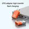Прочный металлический адаптер Type C на USB OTG конвертер для быстрой передачи данных, зарядка 120 Вт 6 А и подключение устройств