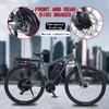 Ebike AKEZ aluminum alloy electric bicycle 21 speed adult electric bicycle 29 inch 48v13AH lithium battery 1000W motor, unisex.