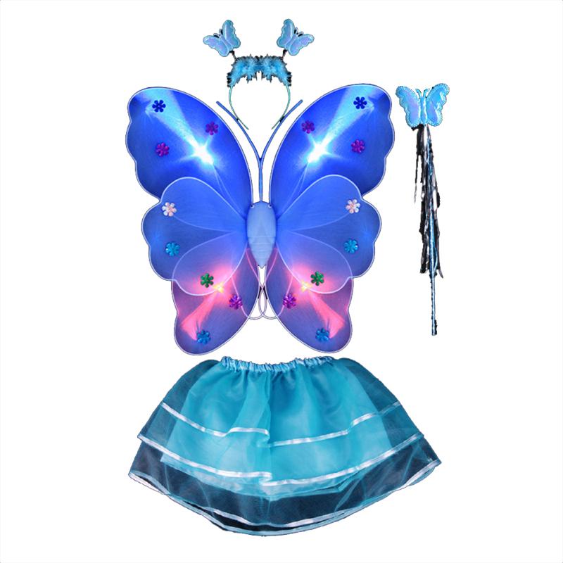 3 шт./компл. детский костюм с крыльями бабочки, реквизит, марлевый костюм с крыльями и юбкой