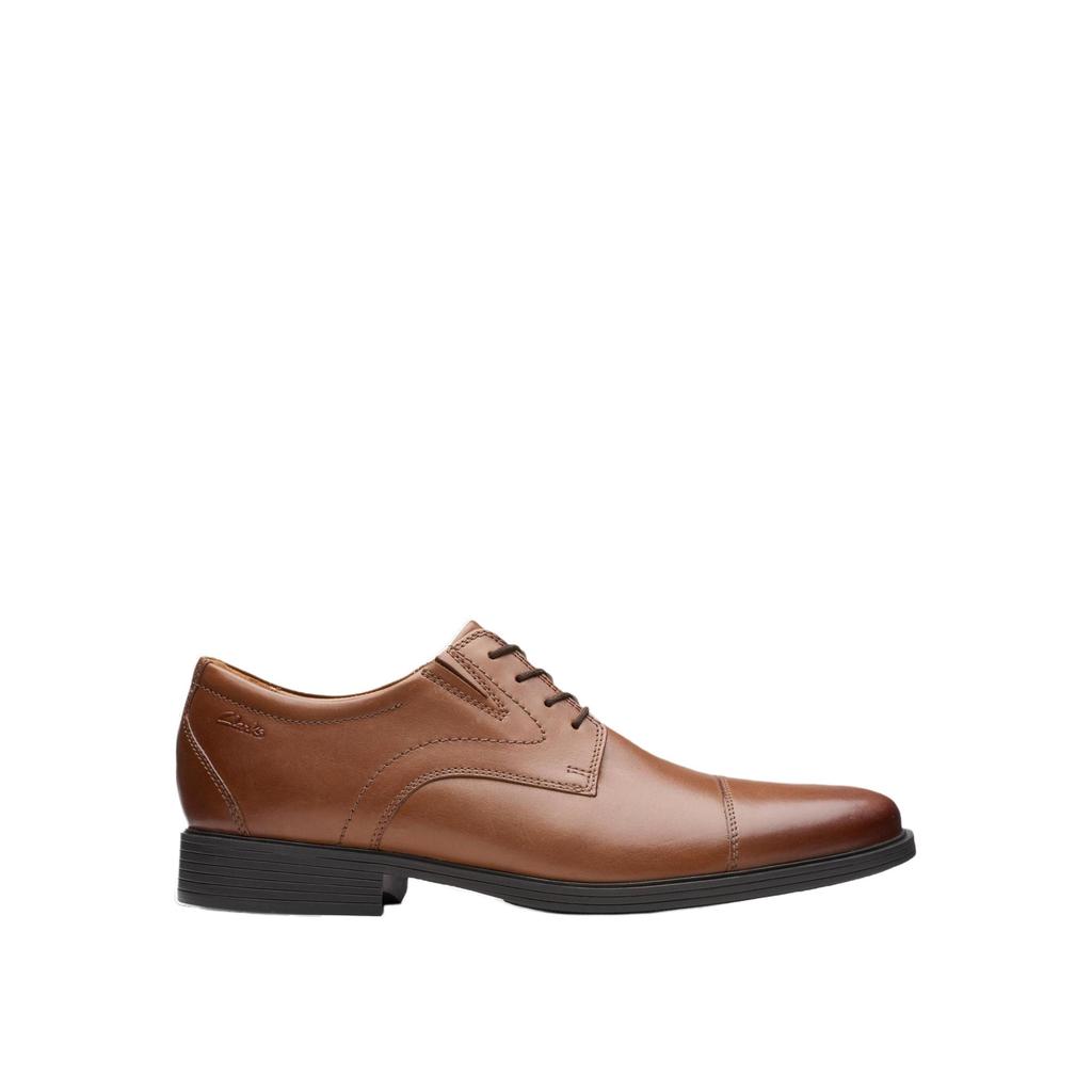 Clarks Whiddon Кожаные Эластичная Вставка Бизнес Британский Стиль Дерби Обувь Увеличивающие Рост Формальная Обувь Мужская обувь Коричневый 26152913