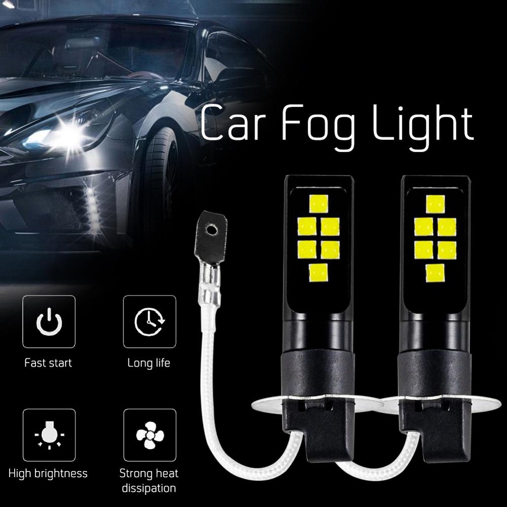 2 шт. автомобильные светодиодные противотуманные фары H11 3030 SMD H1 H7 H11 HB3 HB4 супер яркие DRL дальнего света авто лампы 12 В