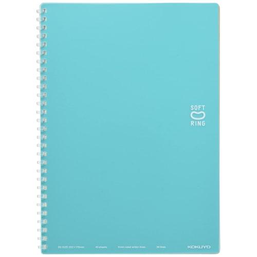 KOKUYO Note Soft Ring Note Dotted Ruled B5 Light Blue -SV301BT-LB Body Size: W183XD5XH252mm/Dotted Horizontal Ruled Line (36 Lines)/170g