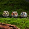 Lucky Owl Owl Mini Statue Realistic Owl Ornament Creative Owl Figurine Beads  Desktop Decoration
