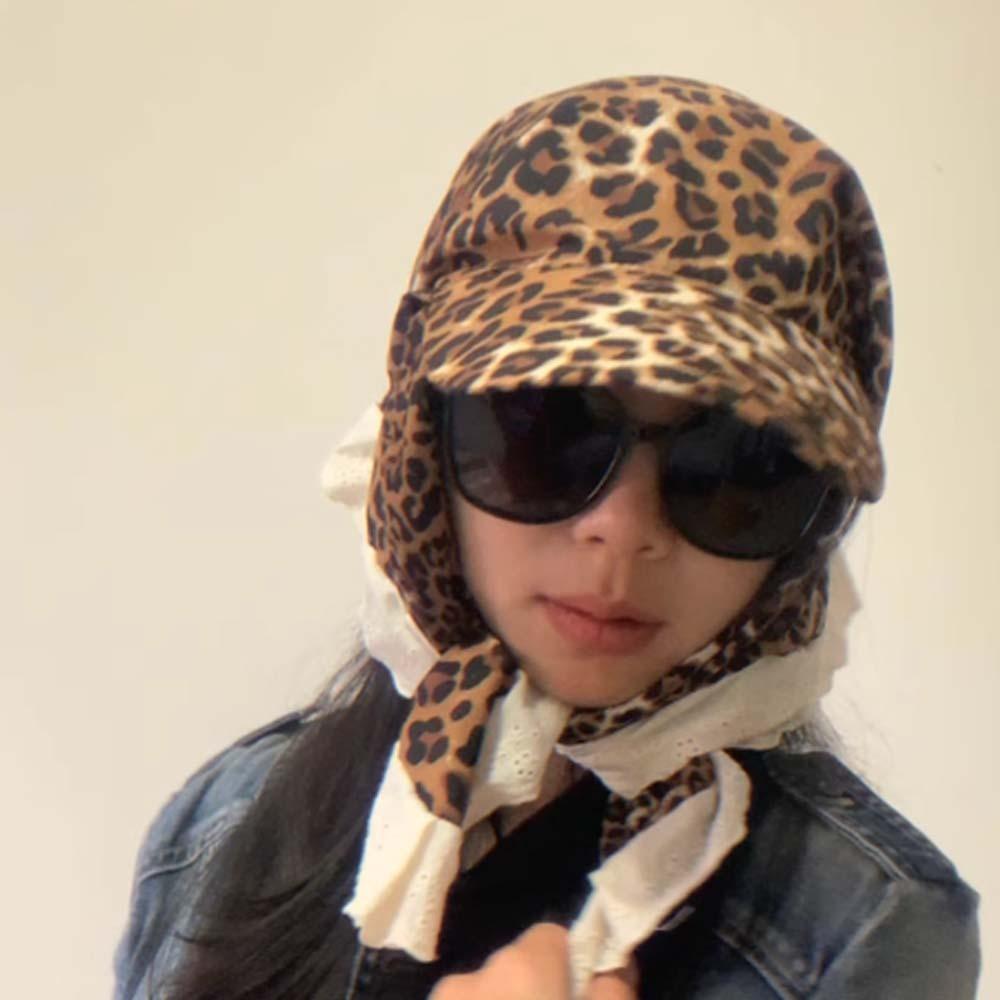 Retro Scarf Peaked Cap Floral Triangle Headscarf Hat Driving Y2K Headscarf Baseball Hat Streetwear