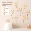 Baby Balloon Milestone Number Monthly Memorial Month Card Newborn Baby Wooden Engraved Age Photography Accessories Birthing Gift