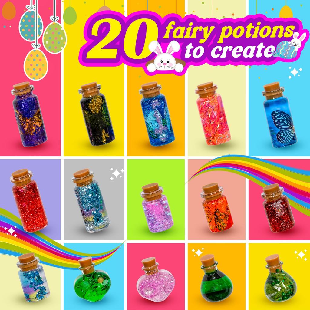 Alritz Fairy Potion Kit Magic Mix Kit 20 Bottles Christmas Gift Decoration Ornament Garden Craft Birthday Gift Toy for Girls and Boys 6 7 8 9 10 11