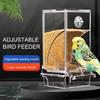 Automatic Bird Feeder with Perch Large Capacity Transparent Food Container Plastic Parrot