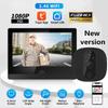 4,3-дюймовый 1080P HD Wi-Fi видеодомофон с ночным видением, умный PIR-детектор движения, дверные камеры, WiFi глазок, визуальный домофон