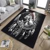1PCStylish Wolf Dream Catcher Pattern Anti Slip Kitchen Rug for Kitchen Living Room Bedroom Washable Flannel Area Rug