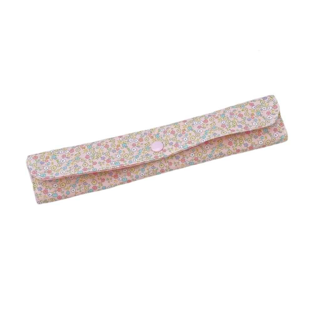 Floral Plaid Spliced Tableware Storage Bag Utensil Pouch Chopsticks Spoon Storage