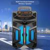 6,5-дюймовая портативная Bluetooth-колонка высокой мощности с выдвижной ручкой для использования на открытом воздухе, беспроводных танцев и домашнего KTV.
