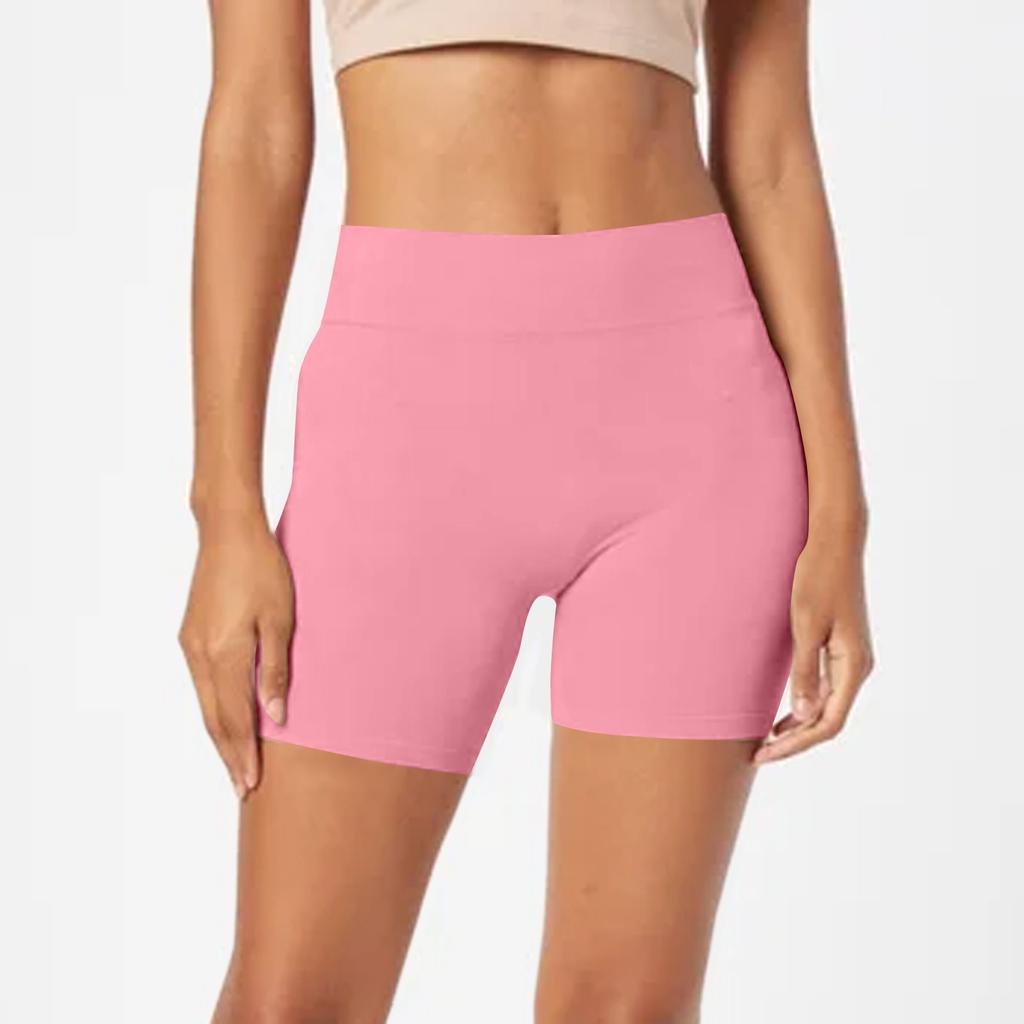 Women's Casual Peach Butt Yoga Shorts High Waist Pocket Sports Fitness Nude High Bounce Running Quick Dry Three-quarter Pants