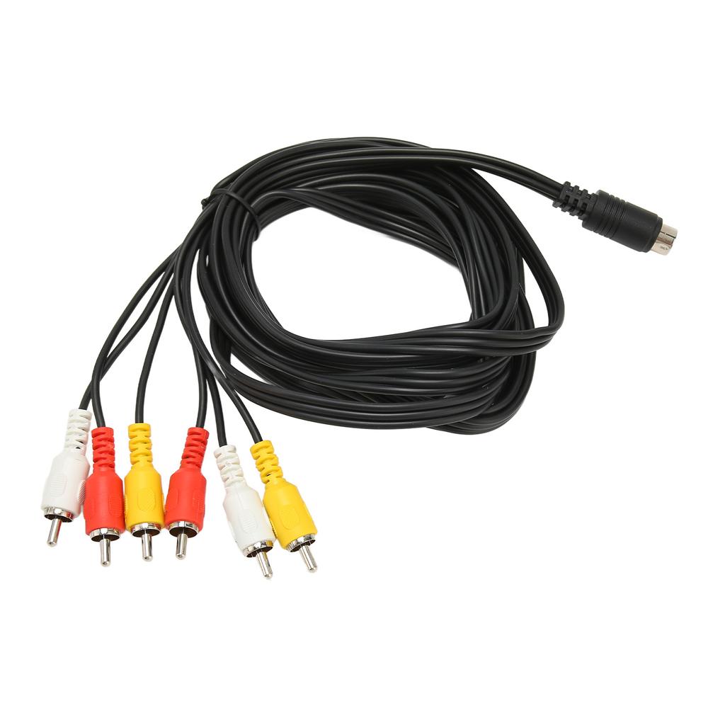 Кабель Mini DIN на 6 RCA 9-контактный Чистый сигнал Стабильный звук Видео Композитный провод для Цифровой видеокамеры ТВ AV-ресивера
