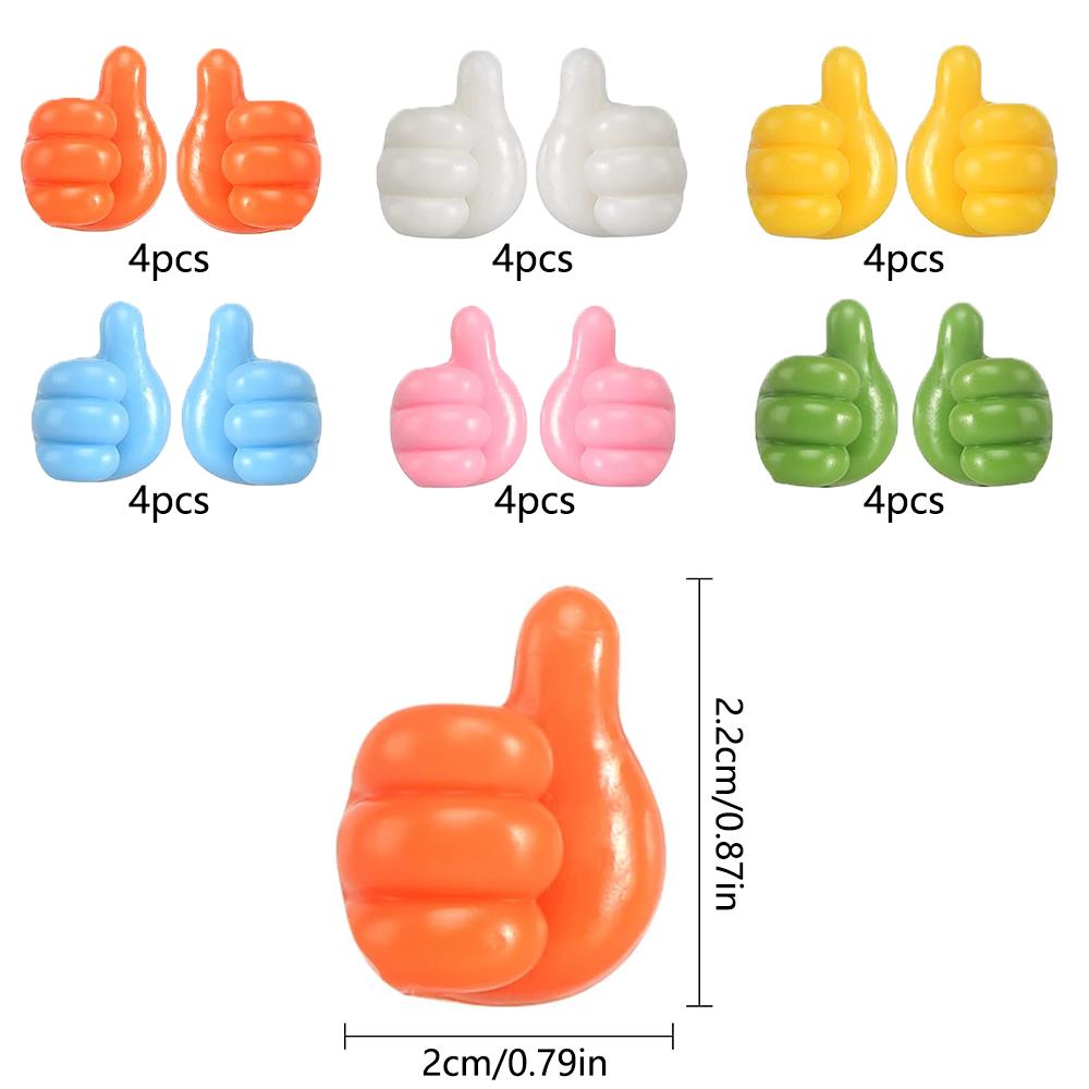 Крючки-большие пальцы Клейкие крючки для дома, офиса, стола, хранения кабелей для передачи данных, ключей 24 шт.