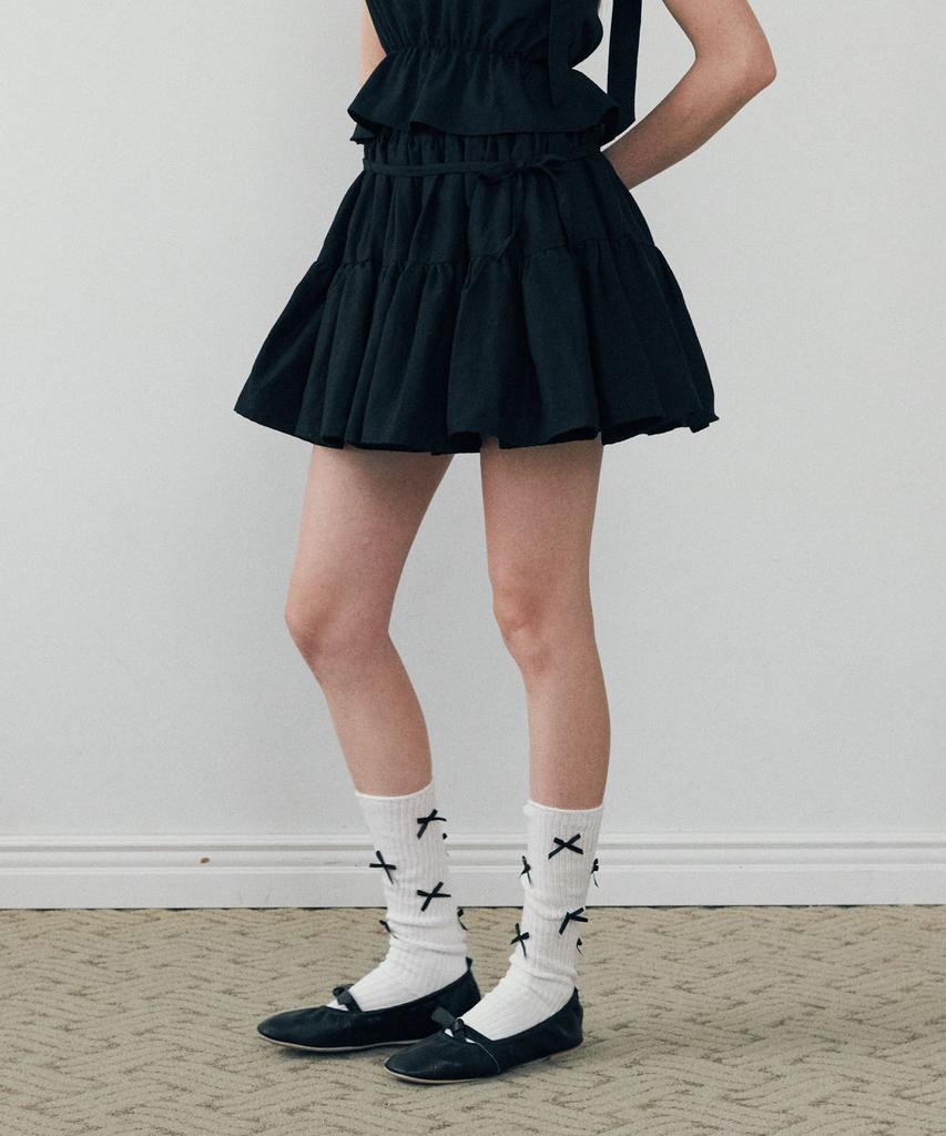 Lulu Shoe Ribbon Cancan Skirt - Black