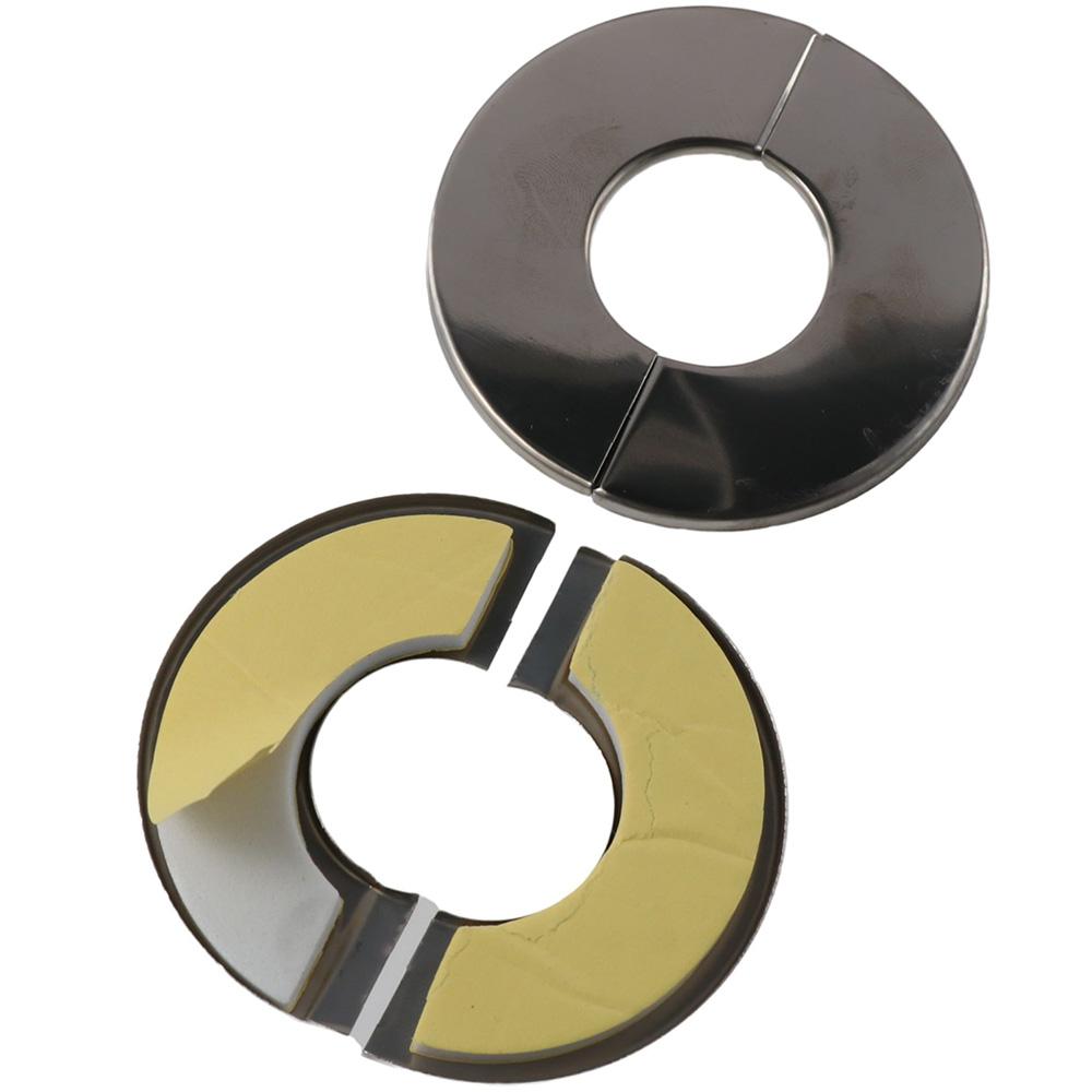 2 шт. Серебряная крышка из нержавеющей стали, круглая, самоклеящаяся, круглая, разделенная крышка для унитаза